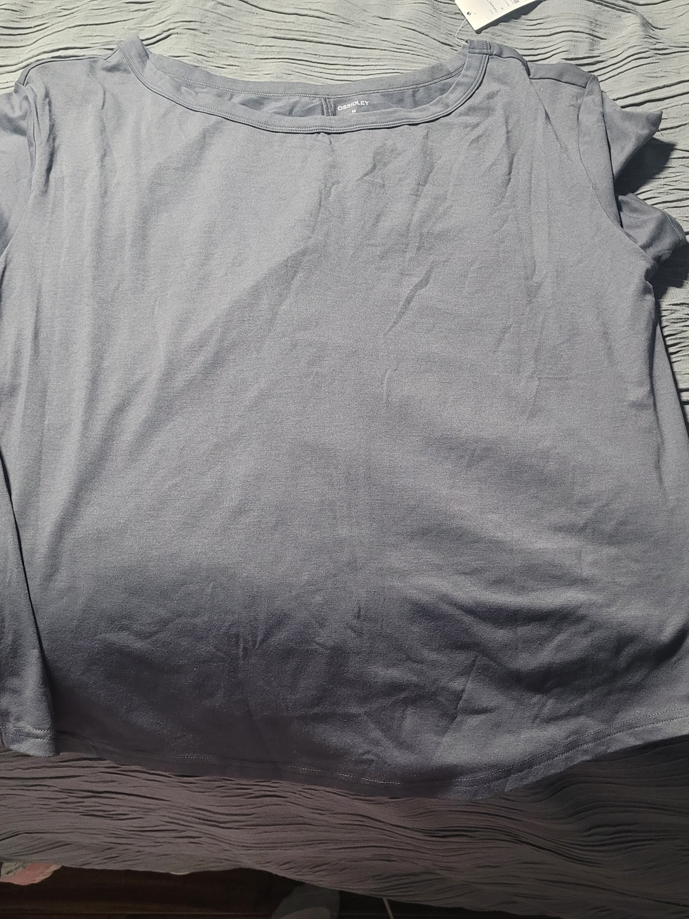 Women’s Boatneck Short Sleeve Tee — Grey